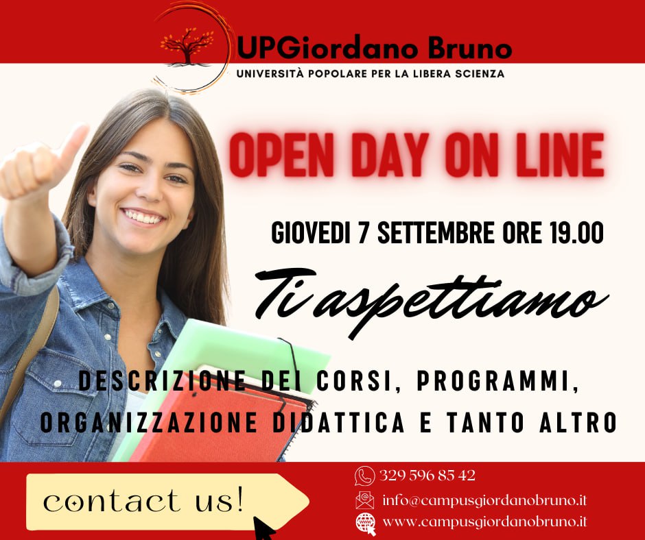 UP Giordano Bruno Open Day Settembre 23